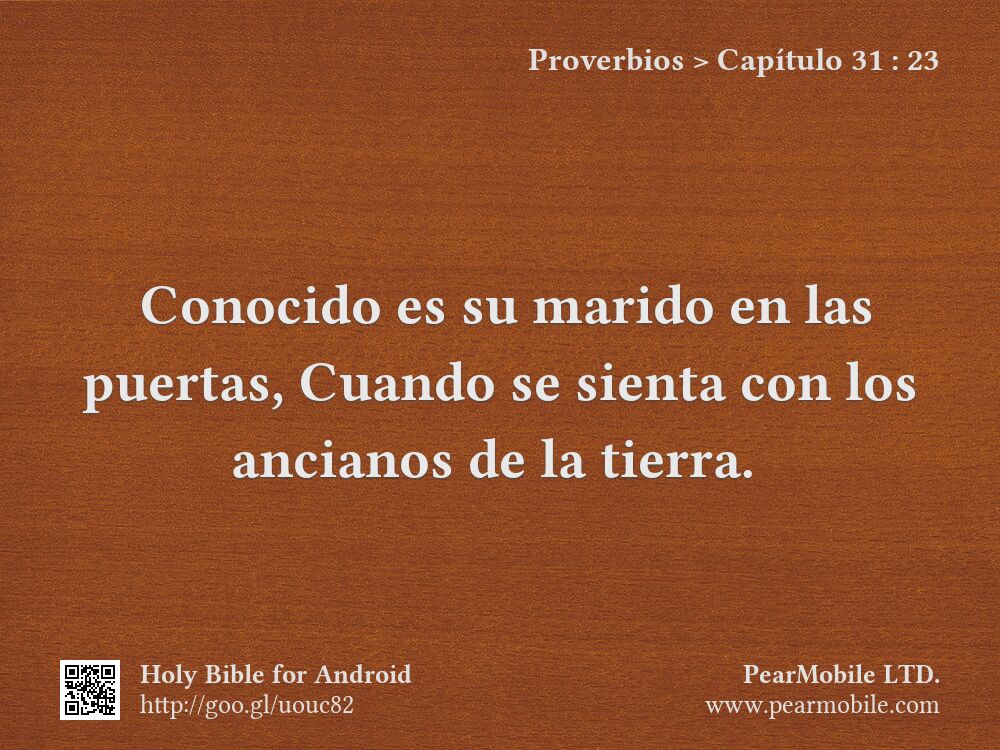 Proverbios, Capítulo 31:23